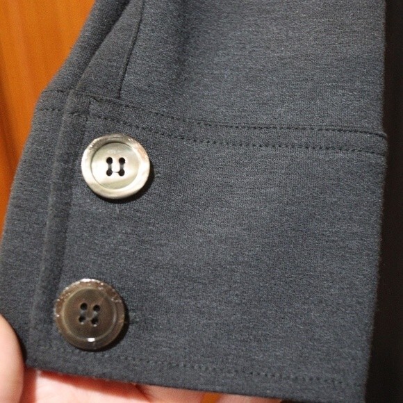 AK Anne Klein Charcoal Gray Midi Wrap Dress Medium - Picture 9 of 11